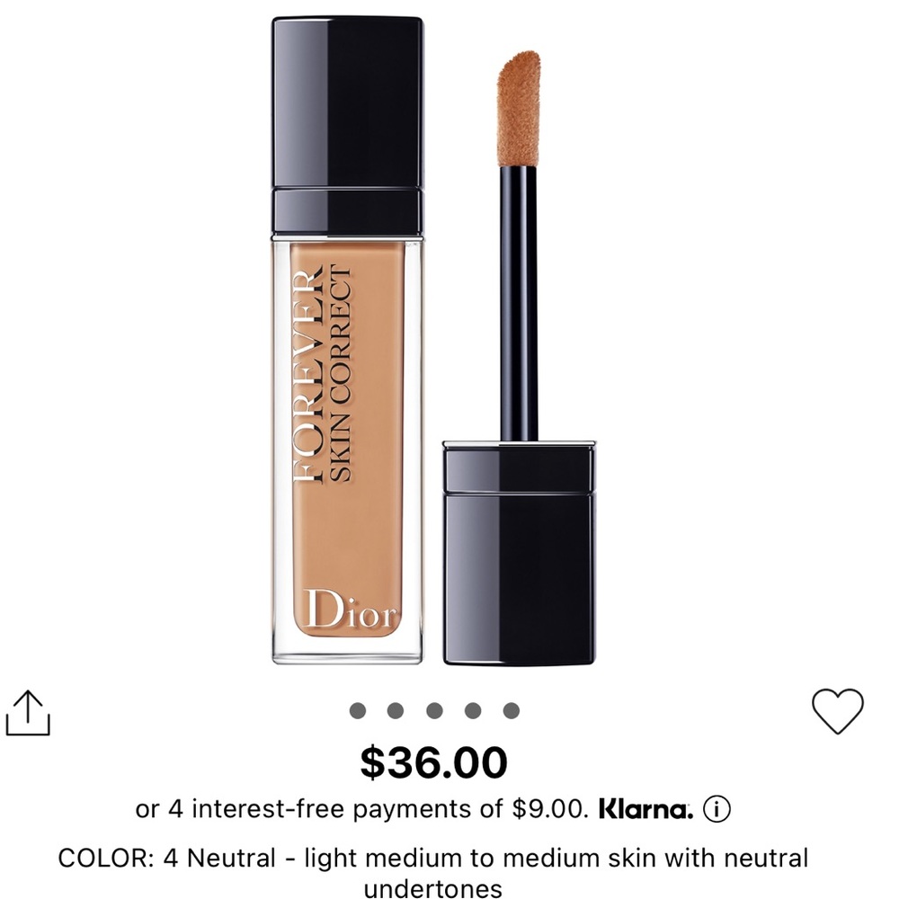 Dior forever skin color correct concealer, 4N